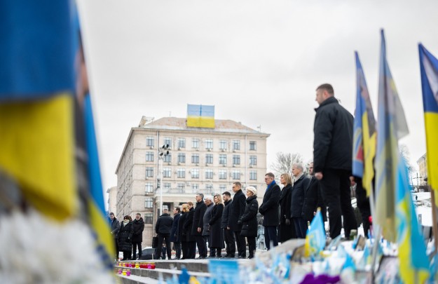 In Kyiv, the President and First Lady, Along With European Leaders and Parliamentarians, the Leadership of the European Union, and European Commissioners, Paid Tribute to Ukraine’s Fallen Defenders