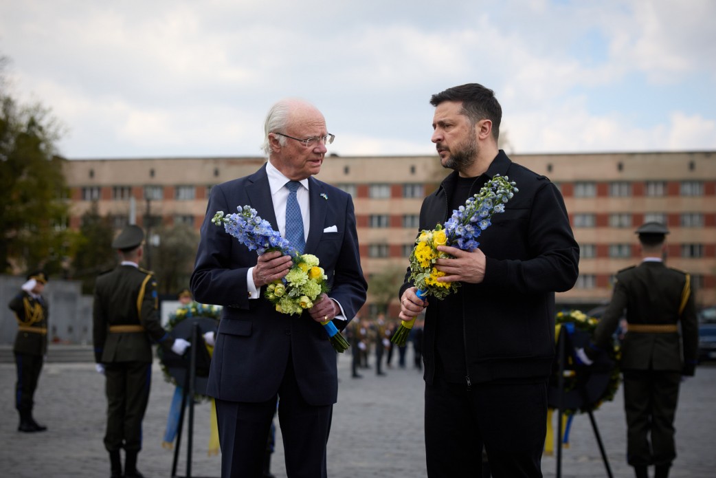 Meeting between President of Ukraine Volodymyr Zelenskyy and King Carl XVI Gustaf of Sweden in Lviv