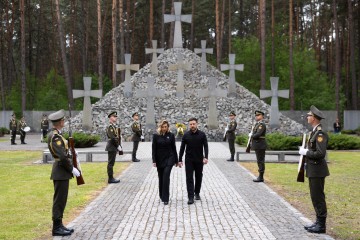 On the Day of Remembrance of the Victims of Political Repression, the President and First Lady Honored Those Killed at the Bykivnia Graves National Historical Memorial Preserve