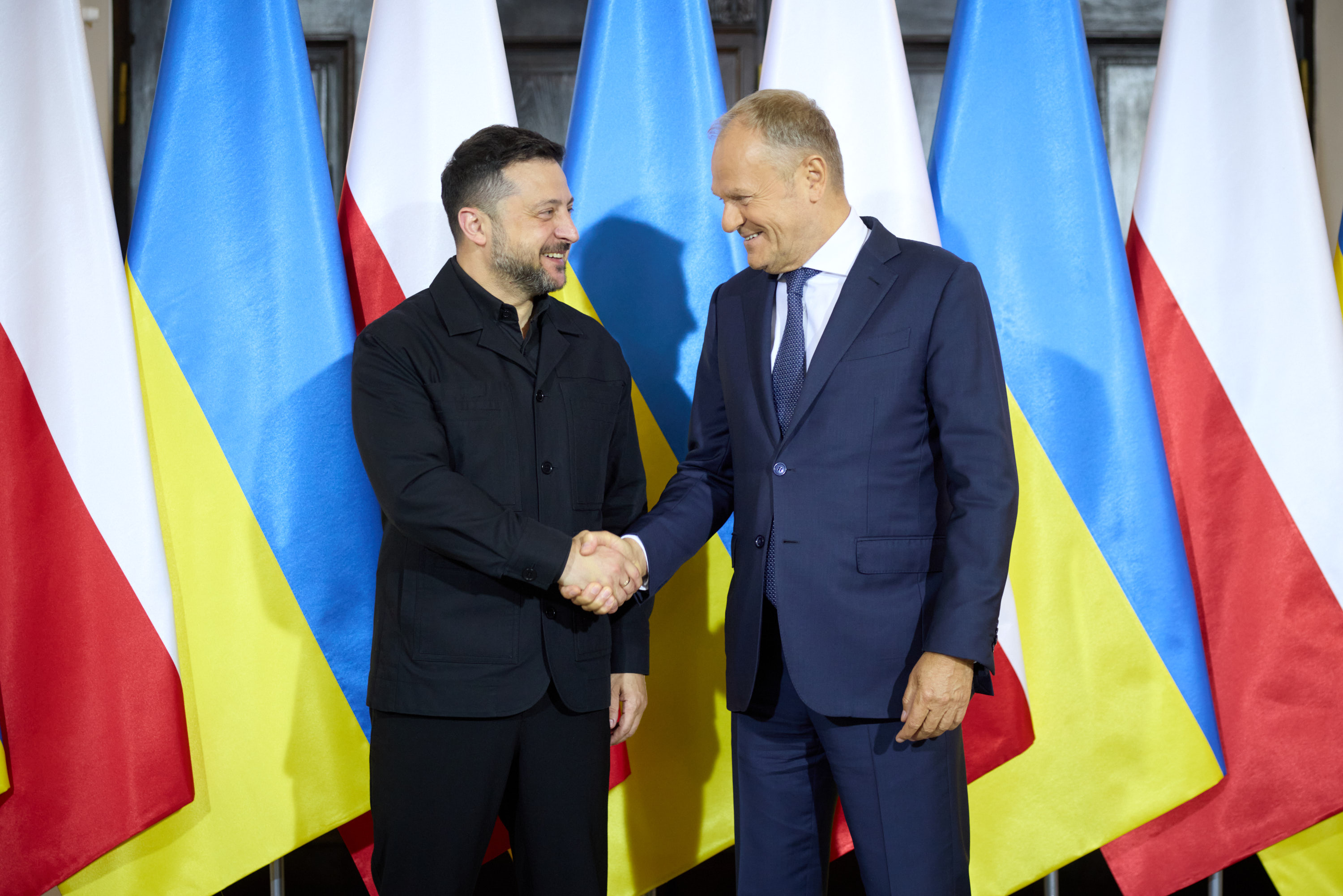 У Любліні Президент України Володимир Зеленський провів зустріч із Прем’єр-міністром Польщі Дональдом Туском, 29 липня 2026 року.