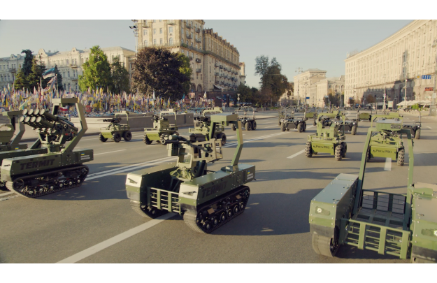 У 35-ту річницю відновлення незалежності України відбувся перший в історії країни парад дронів