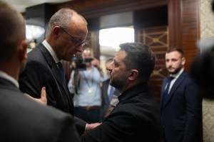 У Києві Президент України Володимир Зеленський провів зустріч із Федеральним канцлером Німеччини Фрідріхом Мерцом, 4 жовтня 2026 року.