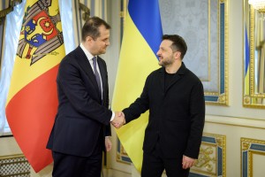 Президент України Володимир Зеленський провів зустріч із Прем’єр-міністром Молдови Васілє Тофаном, 26 жовтня 2026 року.